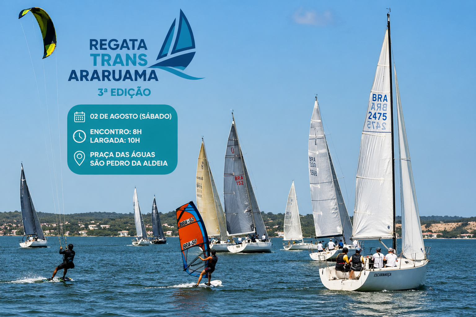 Regata TransAraruama agita a Lagoa neste sábado