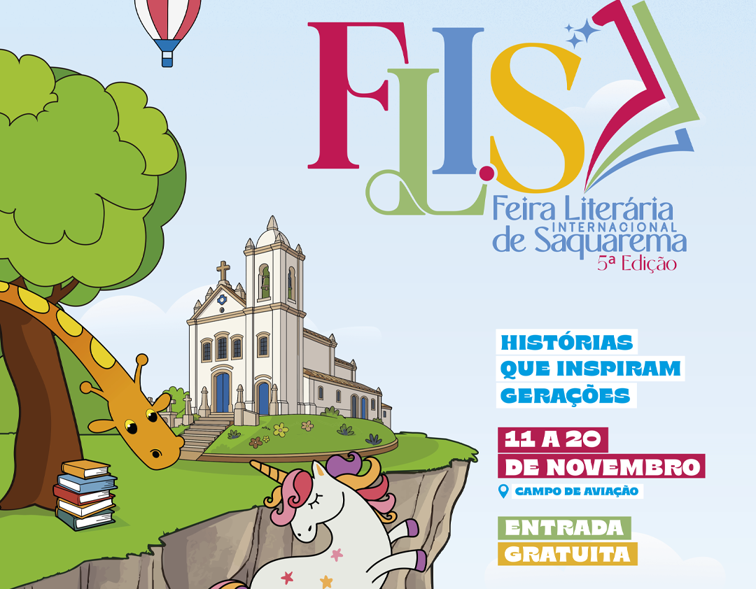 Feira Literária Internacional de Saquarema acontece de 11 a 20 de novembro com entrada gratuita